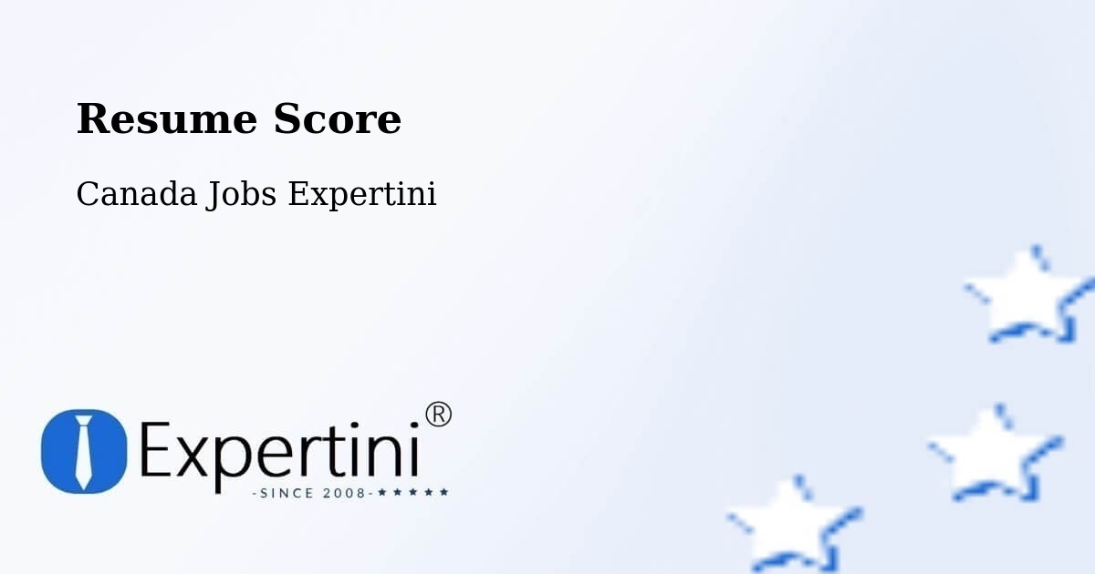 Resume Score - Canada Jobs Expertini